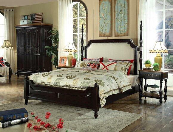 Luxus Echtholz Möbel Amerikanische Holz Betten Schlafzimmer Bett 3tl. Set Neu
