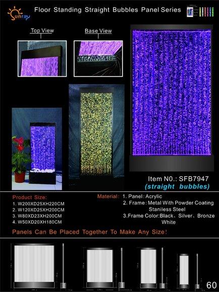 Trennwand Regal Schrank Wasserwand Säule Wände Waterwall LED