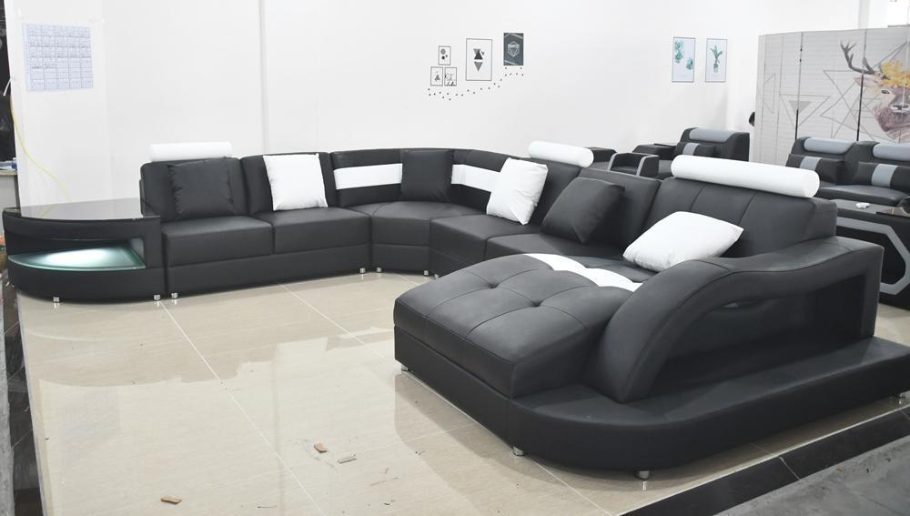 ecksofa led beleuchtet couch sofa eck garnitur ledersofa couchen wohnlandschaft