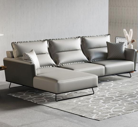 Designer Ledersofa Ecksofa Polster Eck Couch Sitz Eck L Form Garnitur