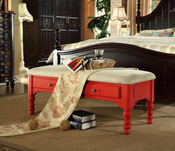 Sitz Polster Bank Polster Hocker Bank Textil Holz Stil Designer Fußhocker Neu