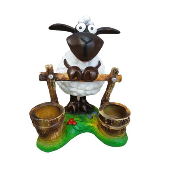 Lustiges Schaff Figur Dekoration Statuen Skulptur Garten Deko Figuren