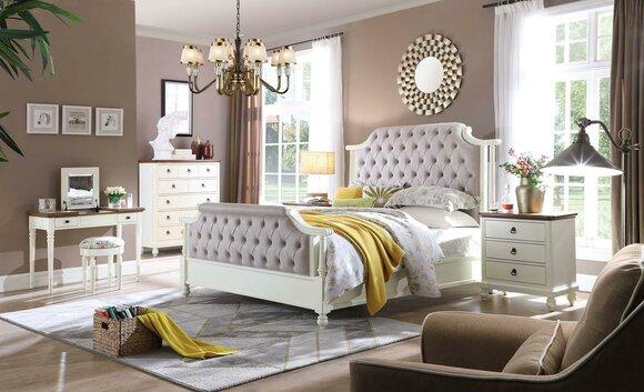 Doppel Bett Klassische Betten Kolonial Textil Betten Chesterfield Gründerzeit