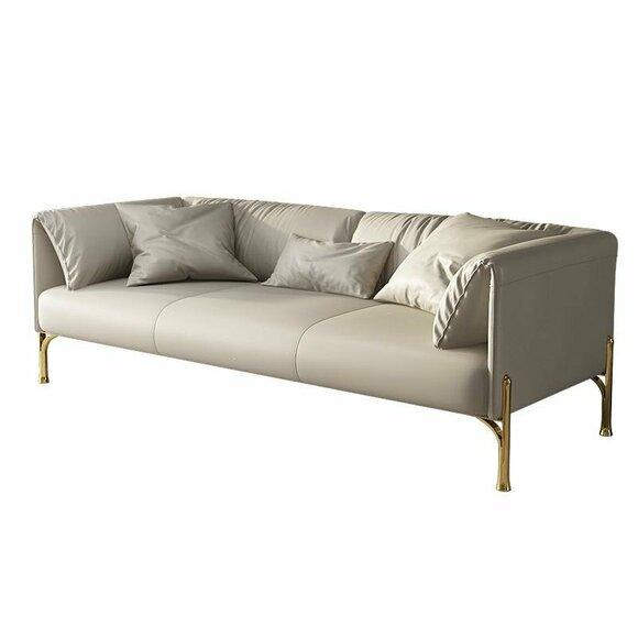 Sofa 3 Sitzer Klassisch Design Sofas Polster Leder Moderne Couchen