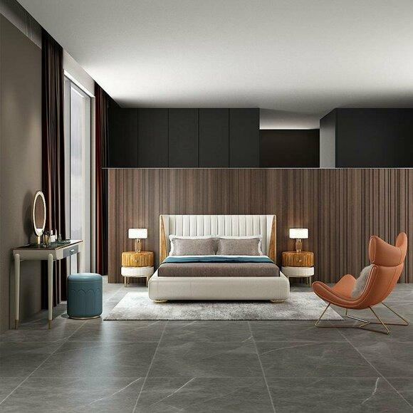 Bett Textil 2x Nachttisch 3 tlg. Schlafzimmer Möbel Modern Set Luxus Betten