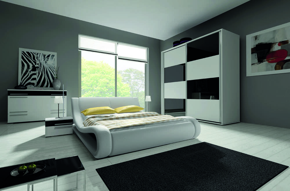 Design Schlafzimmer Garnituren Komplett Schrank Bett Kommode Nachttisch Modern