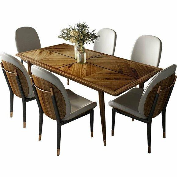 Esszimmer Set Esstisch 6x Stuhl Tisch Garnitur Gruppe 7tlg. Set Komplett Sets