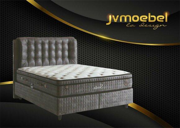 Textil Bett 2x Nachttisch 3 tlg. Schlafzimmer Set Möbel Modern Luxus Betten Neu