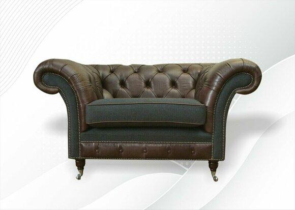 Chesterfield Sessel Leder Kreative Möbel Neu Wohnzimmer Modern Braun