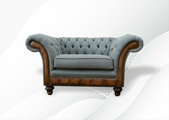 Chesterfield Sessel Grau Textil Stoff Möbel Kreative Neu Wohnzimmer Modern Luxus