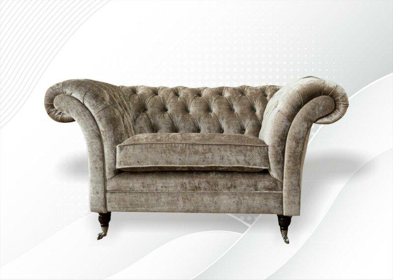 Chesterfield Sessel Nerz Textil Stoff Kreative Möbel Neu Wohnzimmer Modern