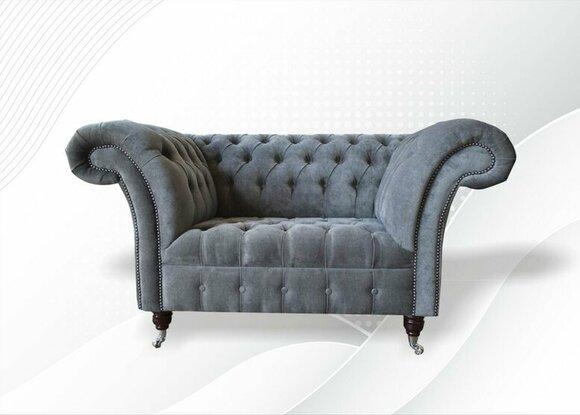 Chesterfield Sessel Graue Möbel Neu Wohnzimmer Modern Grau Luxus