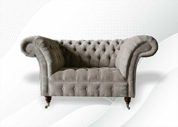Chesterfield Sessel xxl big Möbel Neu Wohnzimmer Textil Stoff Luxus Modern
