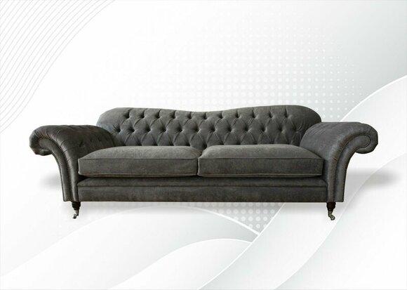 Klassische Chesterfield Grau Sofa Design Couchen Polster Sofas Luxus