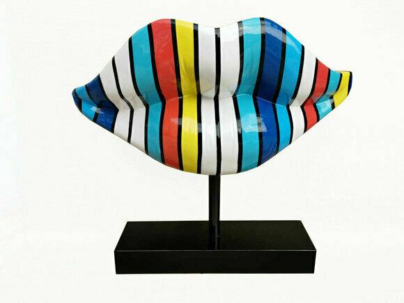 Modern Abstrakte Design Lippen Skulptur Dekoration Deko Skulpturen Wohnzimmer