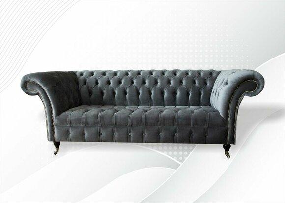 Chesterfield Grau Dreisitzer Kreative Möbel Neu Wohnzimmer Modern Design