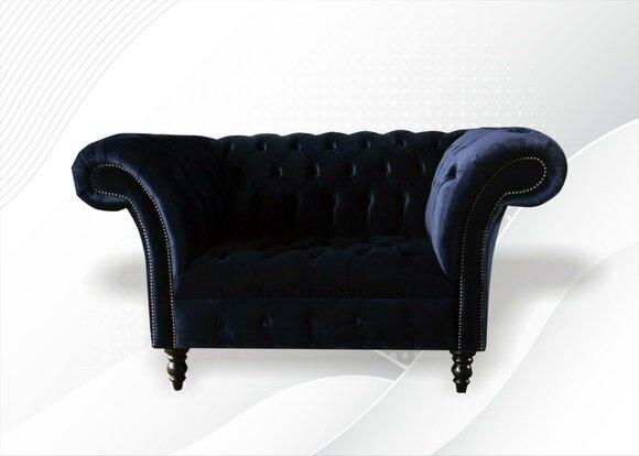 Chesterfield Relax Club Sessel Lounge Sofa 1 Sitzer Stuhl Polster Stoff Couch