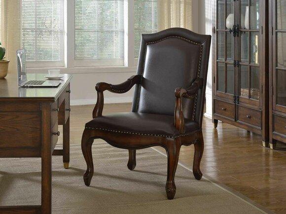 Büro Sessel Luxus Stuhl Möbel Chef Neu Leder Designer Sessel Holz