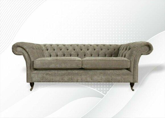 Chesterfield 3 Sitzer Beige Wohnzimmer Modern Design Sofa Kreative Möbel