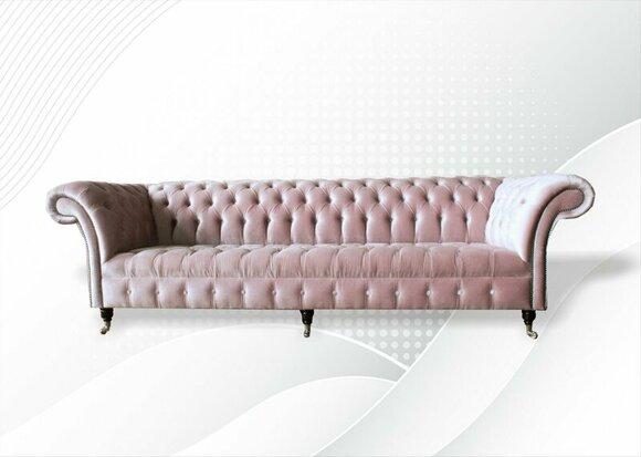 Chesterfield 4 Sitzer Altrosa Wohnzimmer Design Sofa Klassische Möbel