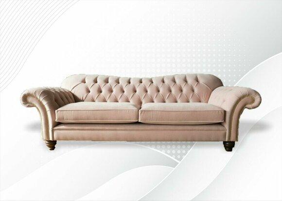 Chesterfield Pink Stoff Wohnzimmer Design Couchen Polster Sofa Sofas