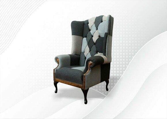 Chesterfield Sessel Mehrfarbig Ohrensessel Möbel Wohnzimmer Modern