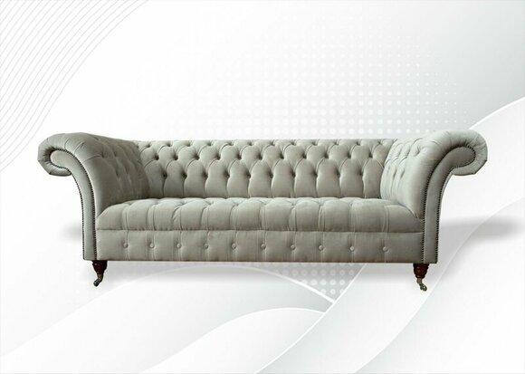 Chesterfield 3Sitzer Creme Wohnzimmer Modern Design Couchen Sofa Neu