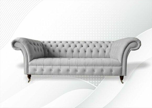 Chesterfield 3Sitzer Weiß Wohnzimmer Modern Design Sofa Neu Kreative