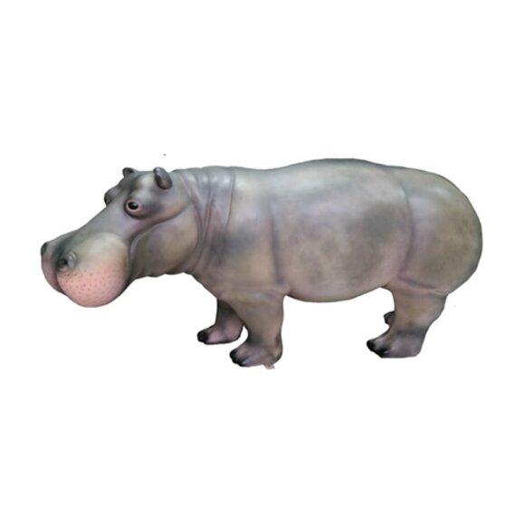 Garten Dekoration Zoo Nilpferd Statue Figur Deko Statuen Skulptur Figuren