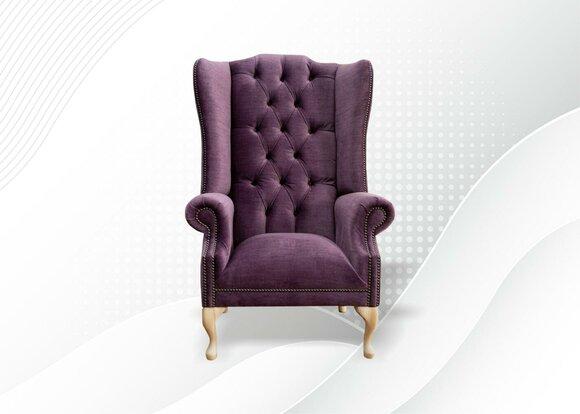 1 Sitzer Chesterfield Ohrensessel Sessel Sofa Couch Polster Couchen Textil