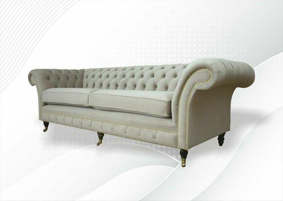 Klassische Möbel Chesterfield Sofa Couch Polster Sofas Couchen Textil