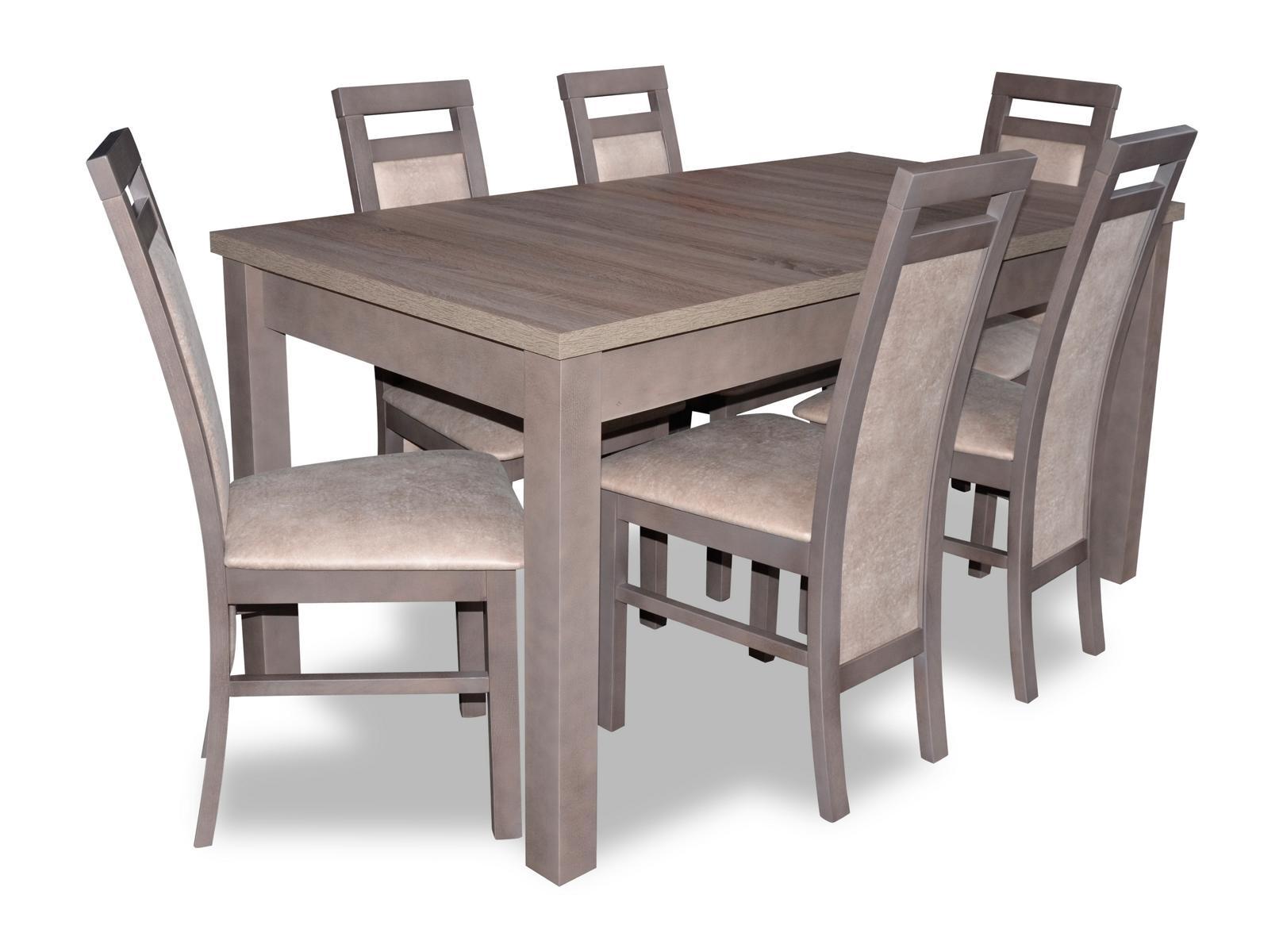 Edel Holz Tisch Set Garnitur 7tlg. Wohn Ess Zimmer 6x Sessel Stuhl Sitz