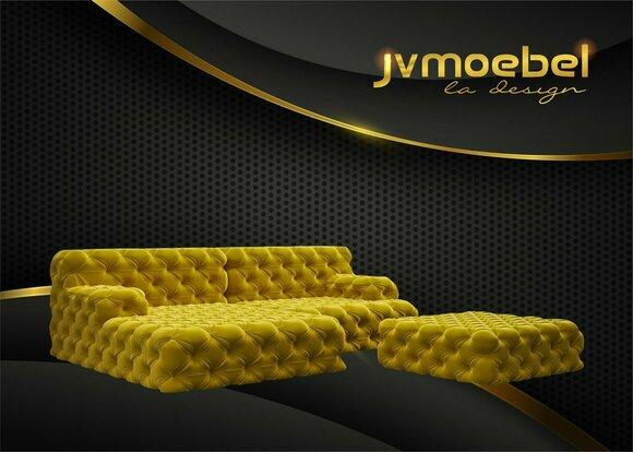 Wohnlandschaft L-Form Ecksofa Couch Design Polster Garnitur Sofa Chesterfield