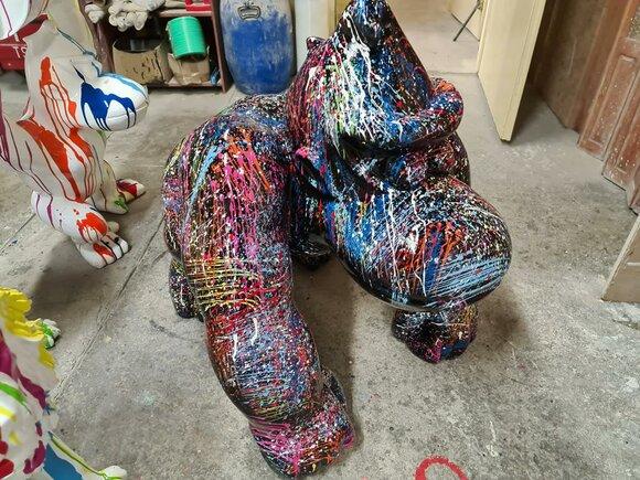 Skulpture Design Figur Statue Figuren Abstrakte Gorilla Terrasse Dekoration