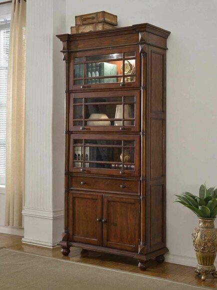 Klassische Vitrinenschrank Bücherschrank Bücherregal Vitrine Schrank Glasschrank