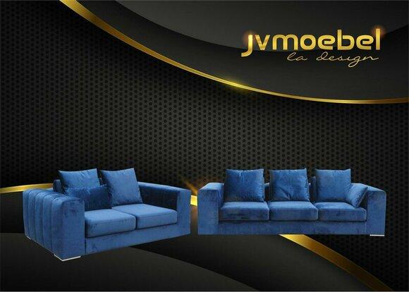 Sofagarnitur Big Set 32 Sitzer Textil Sofa Couch Wohnzimmer Garnitur Design Neu