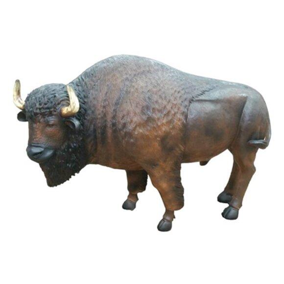 Bison Lebensgroße Figur Dekoration Statuen Skulptur Garten Deko Figuren