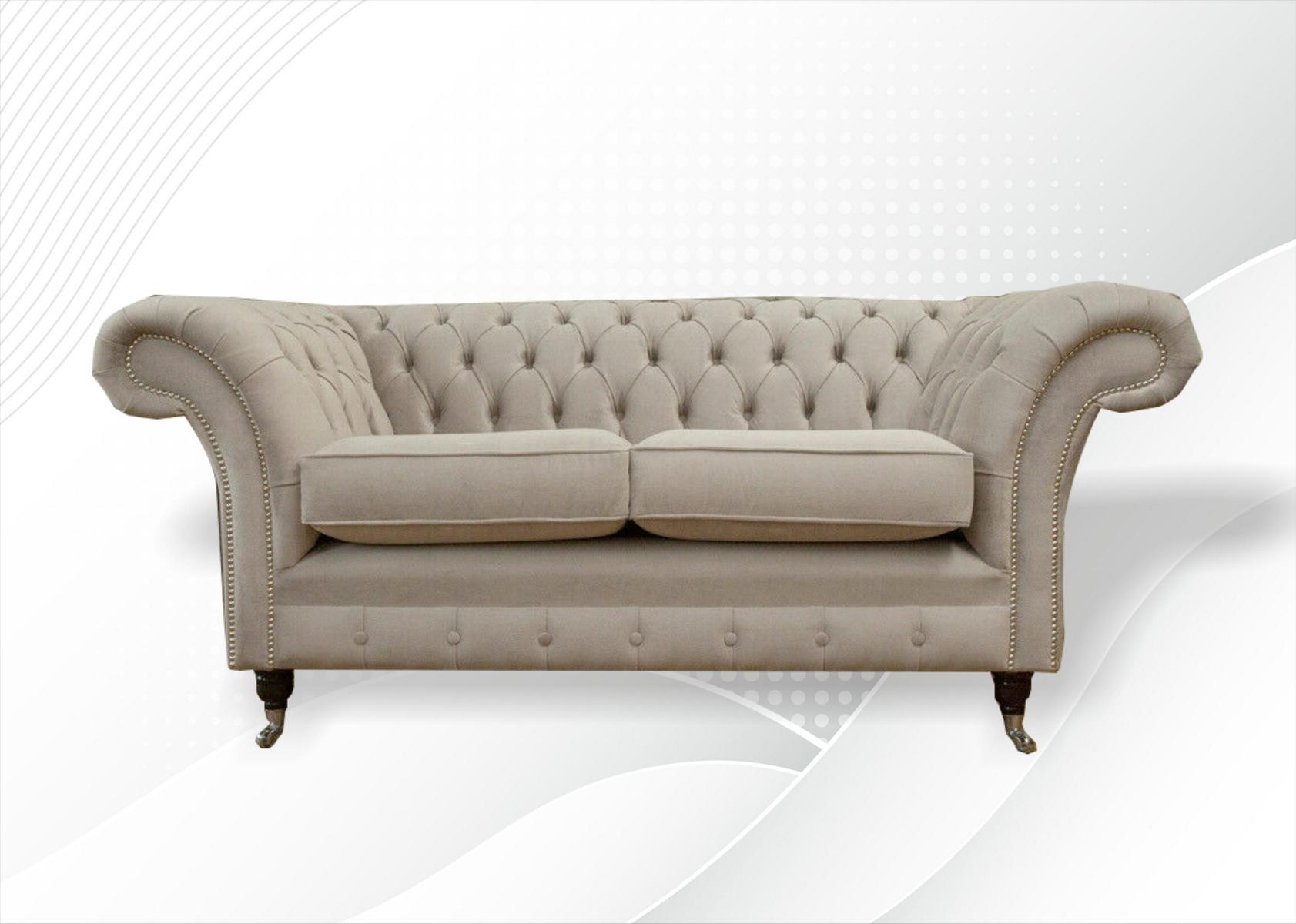 Sofa 2 Sitzer Design Sofas Polster Couchen Textil Chesterfield Sitz Zweisitzer