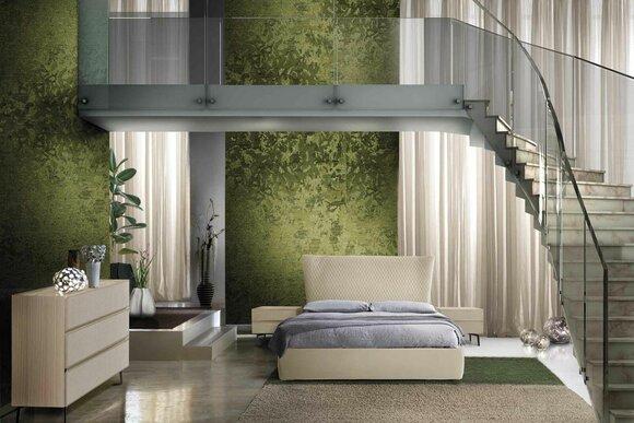 Luxus Schlafzimmer Set 4tlg. Bett + 2x Nachttisch +Kommode Moderne Design Betten