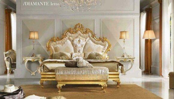 Klassisches Bett Barock Rokoko Hotel Betten Polsterbett Doppelbett