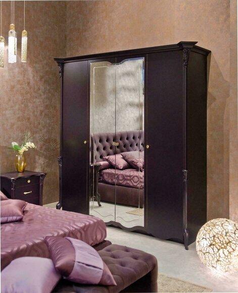 Edler Design Kleiderschrank mit Spiegel Schrank Schränke Italienische Möbel neu