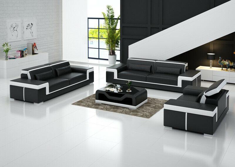 Sofagarnitur 31 Sitzer Set Design Sofa Polster Couchen Leder Couch Modern Neu