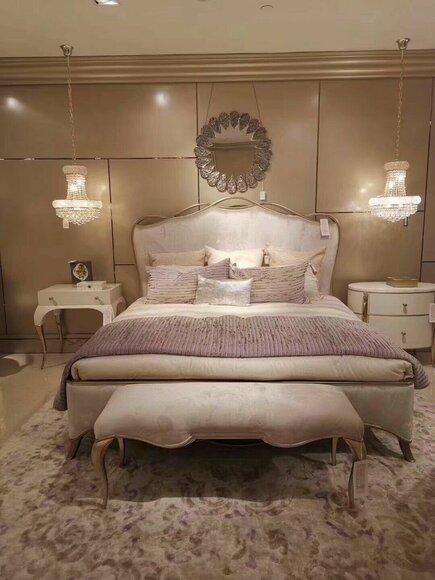 Design Bett Klassisch Schlafzimmer Betten Textil Hotel Polster Hochwertige Möbel