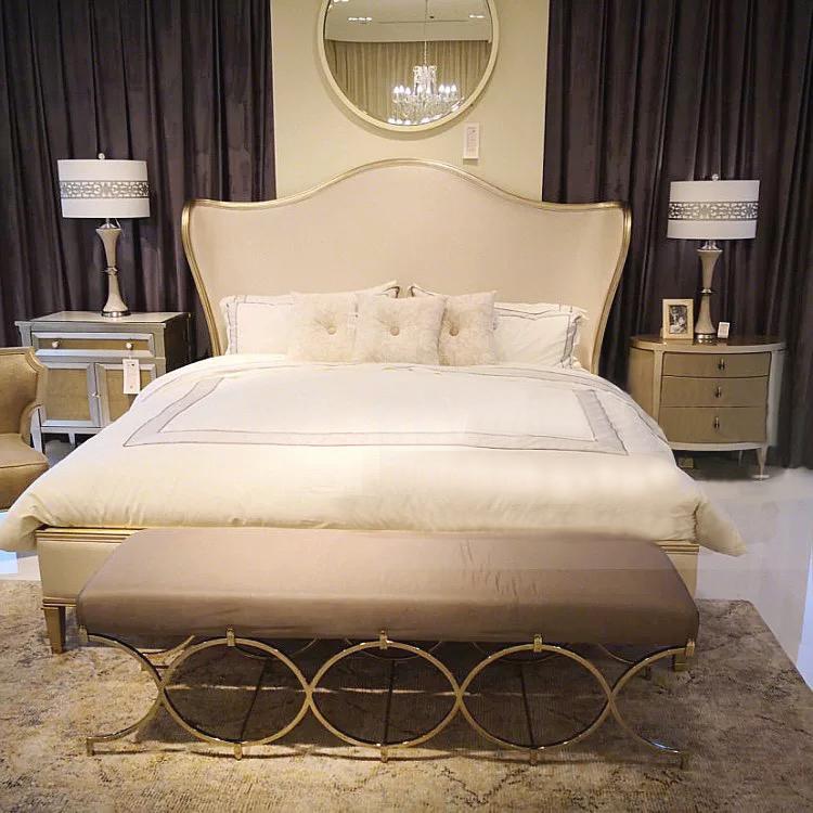Bett 2x Nachttisch 3 tlg. Schlafzimmer Set Designer Luxus Gruppe Garnitur Neu