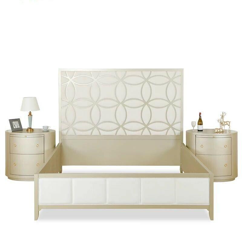 Bett Nachttische Schlafzimmer Set 3 tlg Design Modern Luxus Klassische Möbel Neu