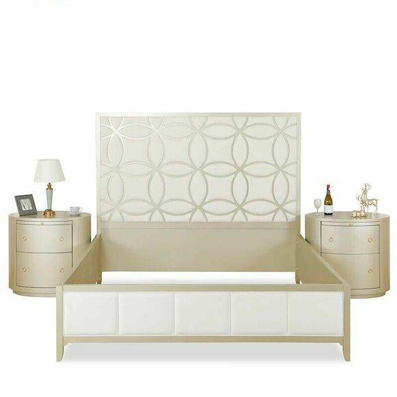 Luxus Bett Holz Betten 180x200cm Klassisch Schlafzimmer Italienische Möbel Neu