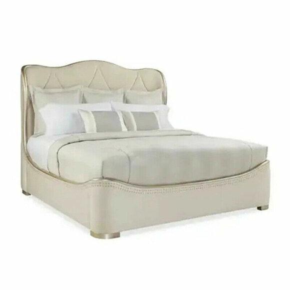 Klassisches Bett Modern Hotel Betten Polsterbett Doppelbett Textil Neu