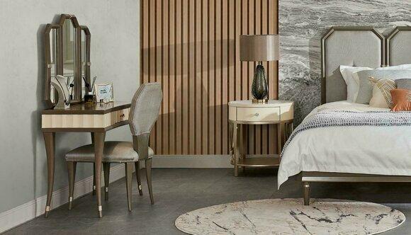 Schminktisch Schlafzimmer Kommode Stuhl Konsolentisch Luxus Massivholz 2tlg