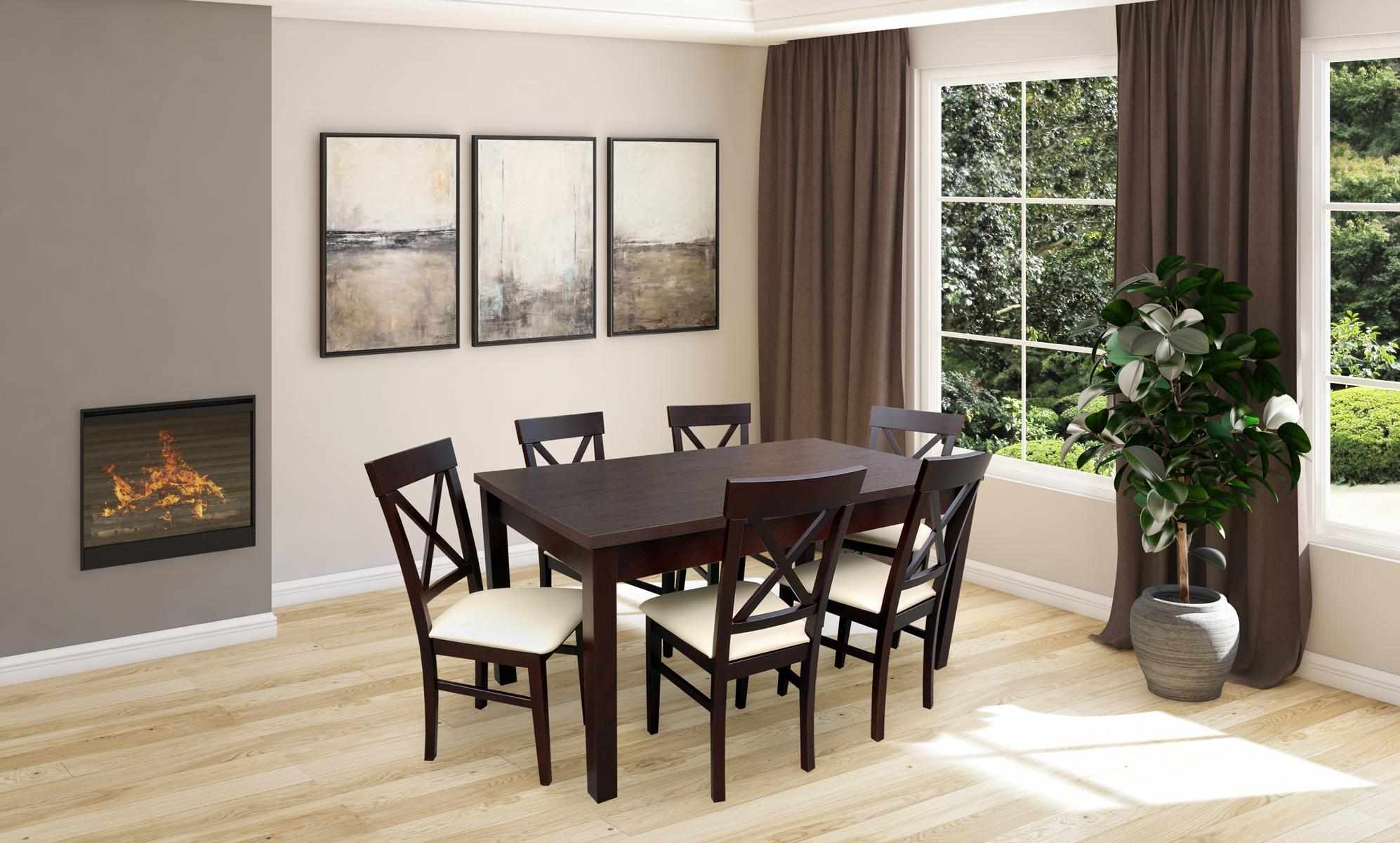 Komplett Set Esstisch 6x Stühle Esszimmer Ess Gruppe Stein Garnitur Tische 7tlg