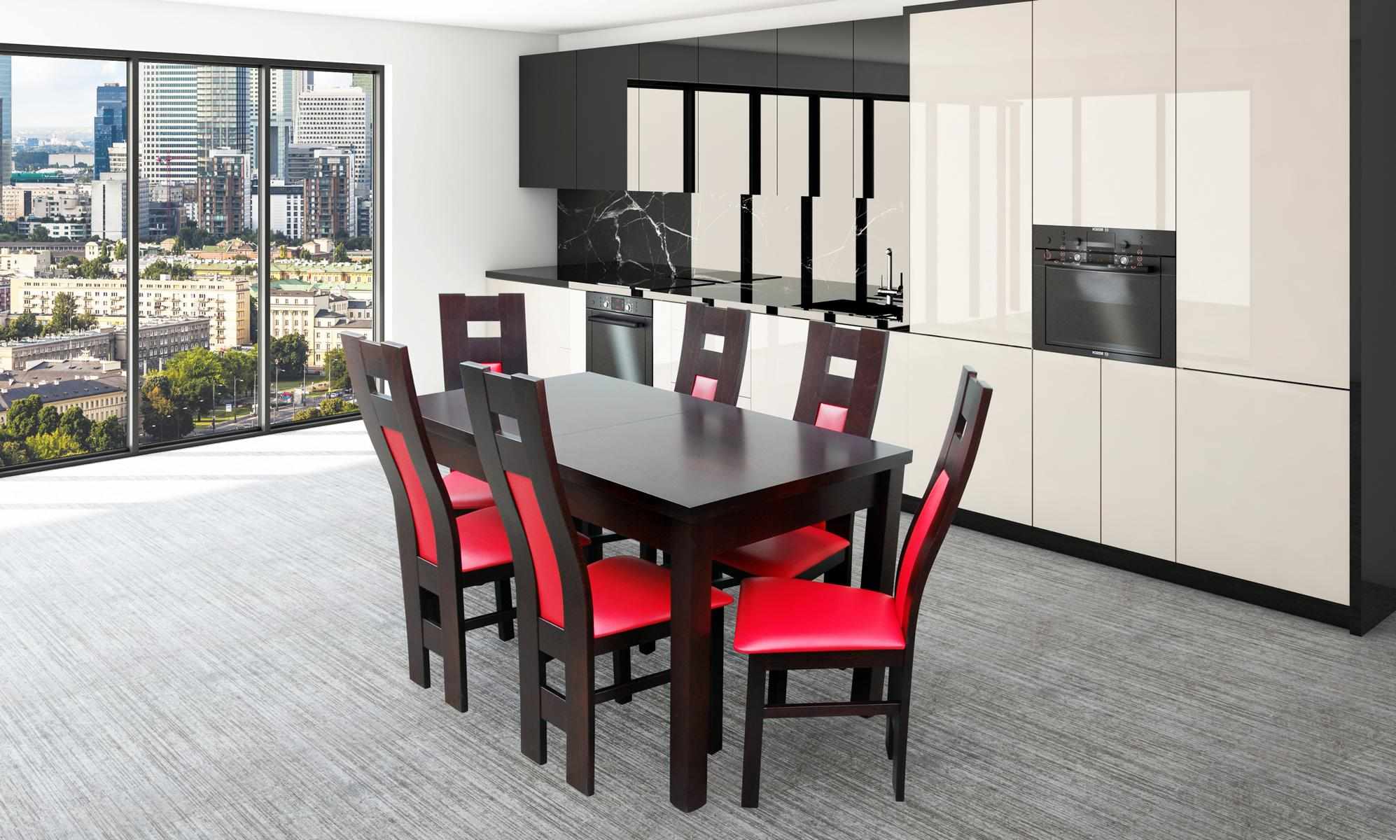 Komplett Set Esstisch + 6 Stühle Esszimmer Set Ess Gruppe Holz Tisch Tische 7tlg